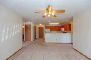 Apartment interior of Sunburst Floorplan: 2 bedroom 972 sq ft