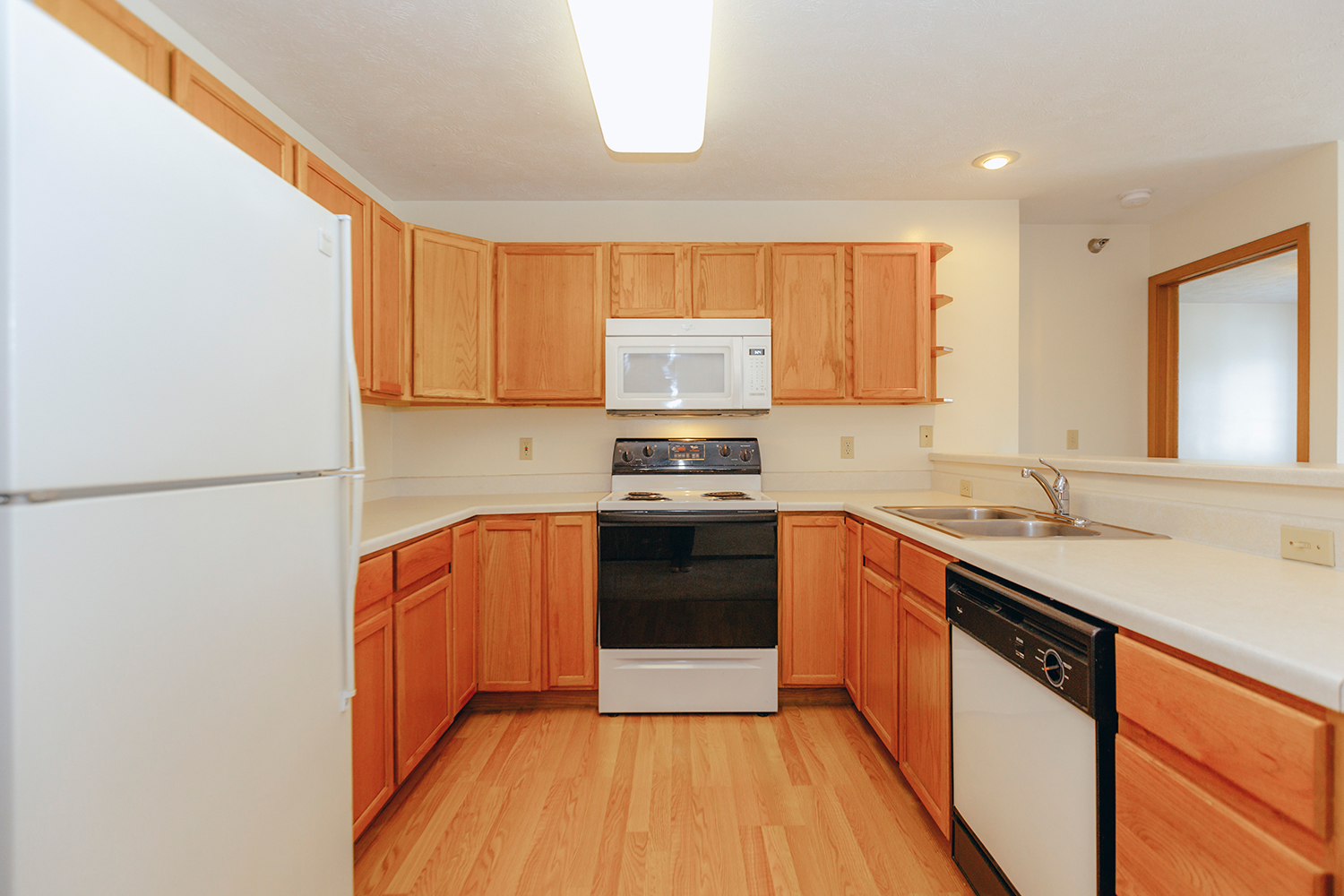 Kitchen interior of Sunburst Floorplan: 2 bedroom 972 sq ft