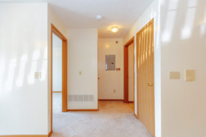 Bedroom 2 hallway in Sunburst Floorplan: 2 bedroom 972 sq ft