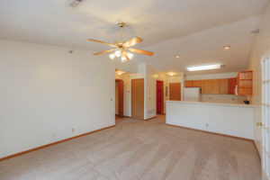 Apartment interior of Sunset Floorplan: 1 bedroom with den