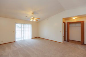 Apartment interior of Sunset Floorplan: 1 bedroom with den