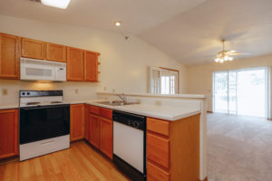 Apartment interior of Sunset Floorplan: 1 bedroom with den